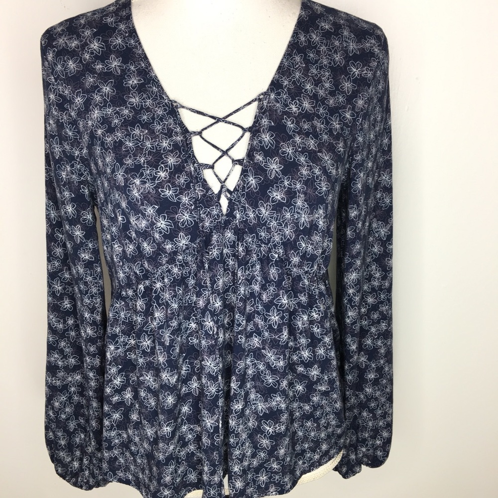 BCBG Generation Long Sleeve Floral Boho To…